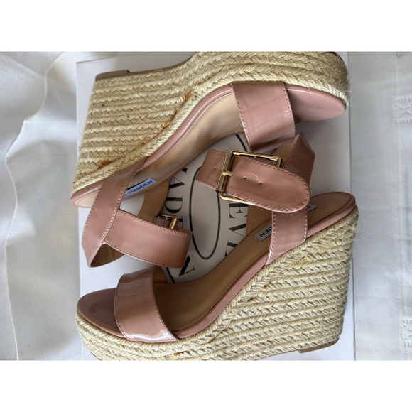 NWT Women’s STEVE MADDEN SANTORINI SANDAL DARK BLUSH PATENT size 8 - Picture 3 of 11